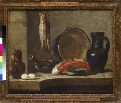 Stillleben mit Küchenutensilien, 18. Jahrhundert von Jean Baptiste Simeon Chardin